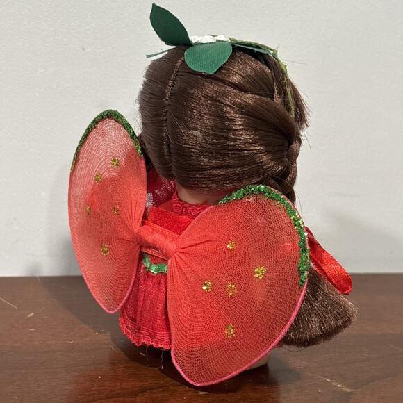 precious moments Strawberry Fairy Brunette Troll Doll Made In Philippines - Picture 3 of 11